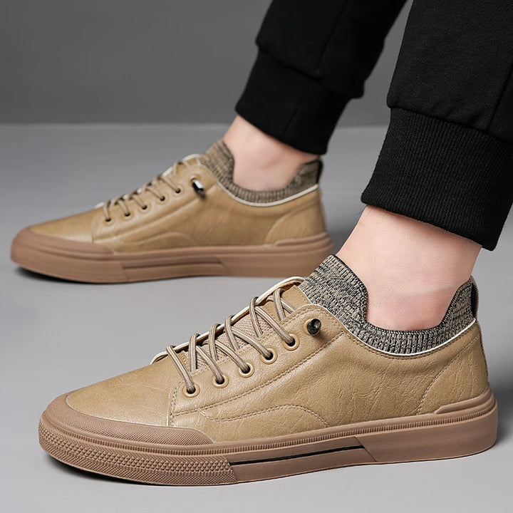 PRIME LEATHER KNIT SNEAKERS