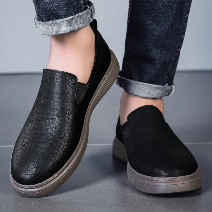 DUKE LEATHER SLIP-ON SHOES