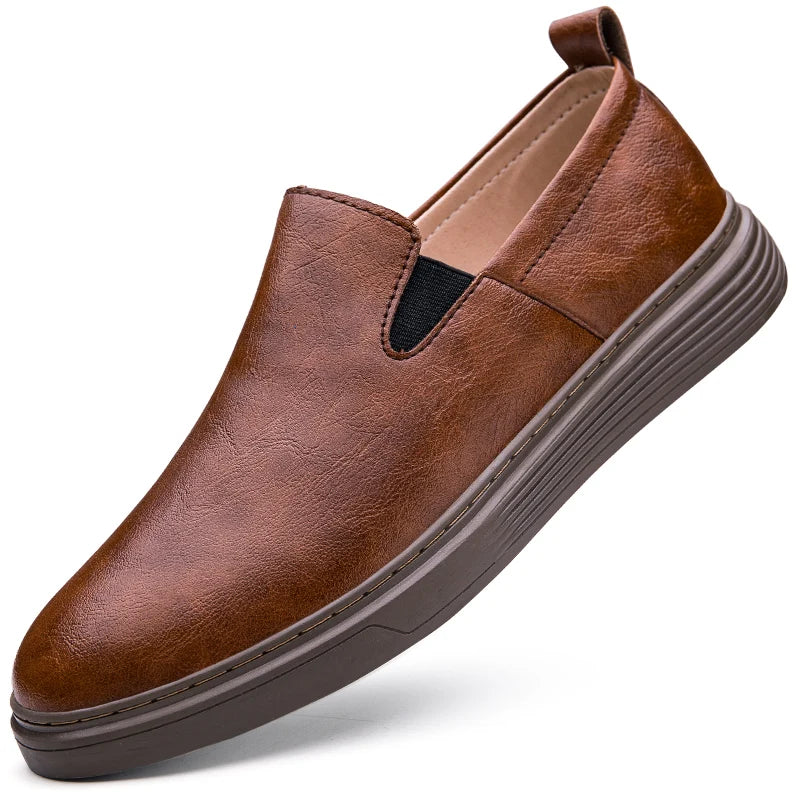 DUKE LEATHER SLIP-ON SHOES