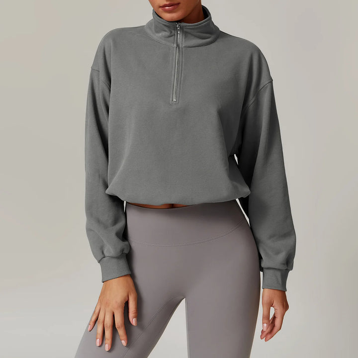 CROPPED QUARTER-ZIP