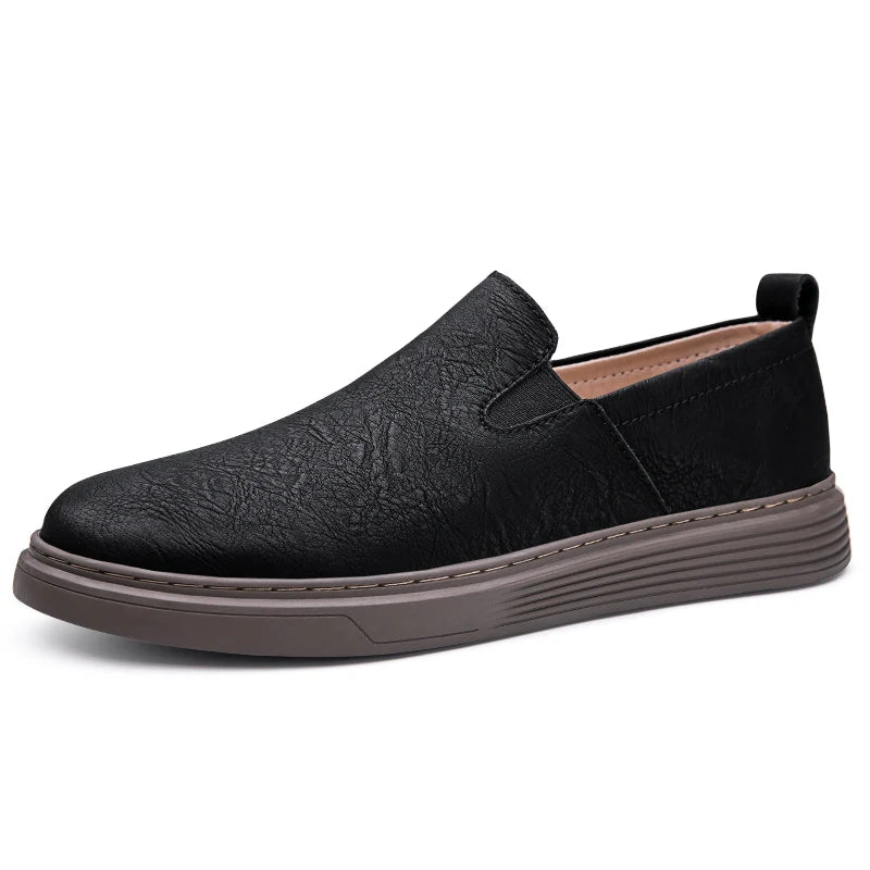 DUKE LEATHER SLIP-ON SHOES