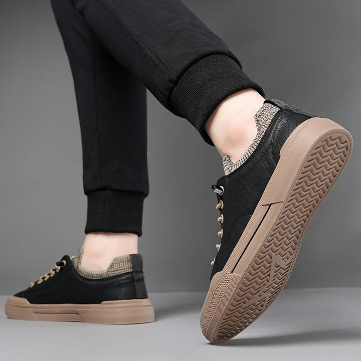 PRIME LEATHER KNIT SNEAKERS