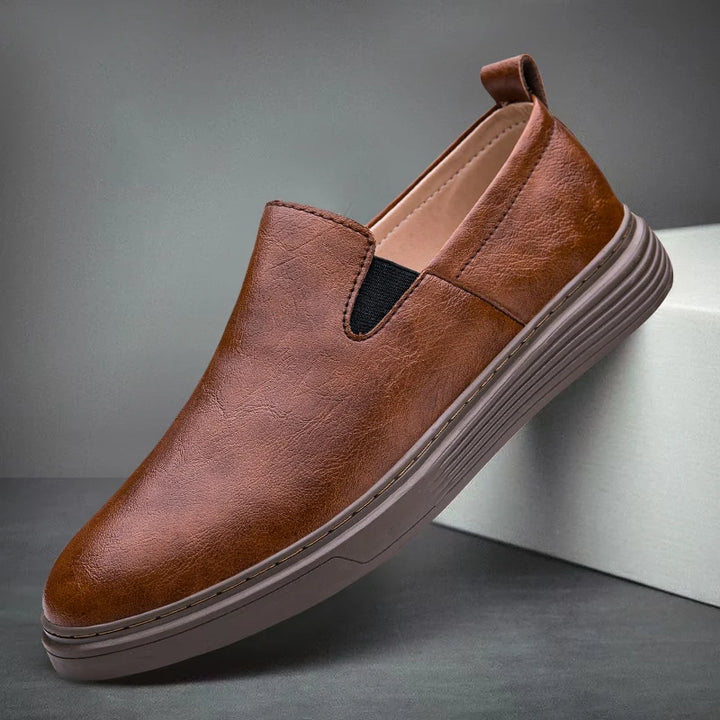 DUKE LEATHER SLIP-ON SHOES