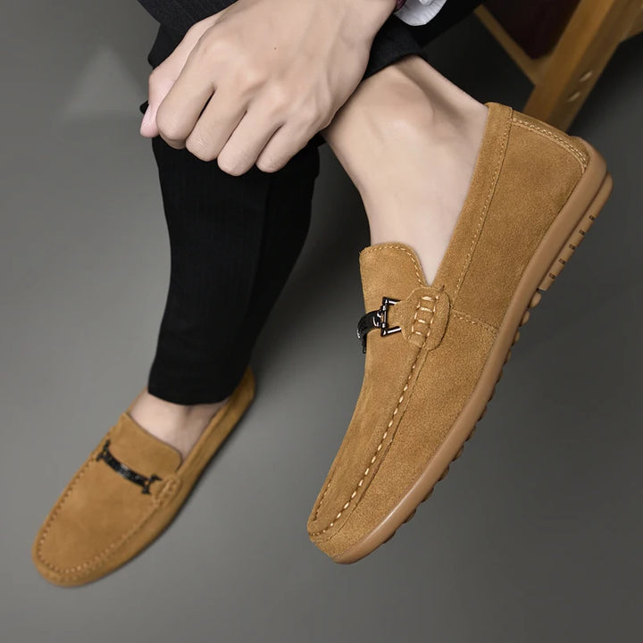 HUDSON SUEDE LOAFERS