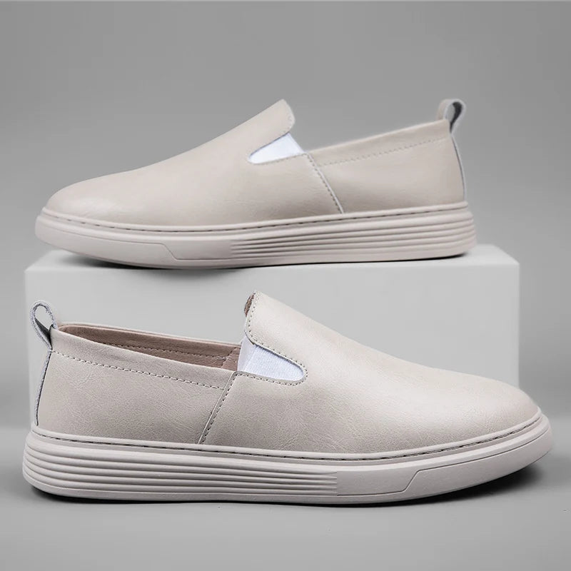 DUKE LEATHER SLIP-ON SHOES