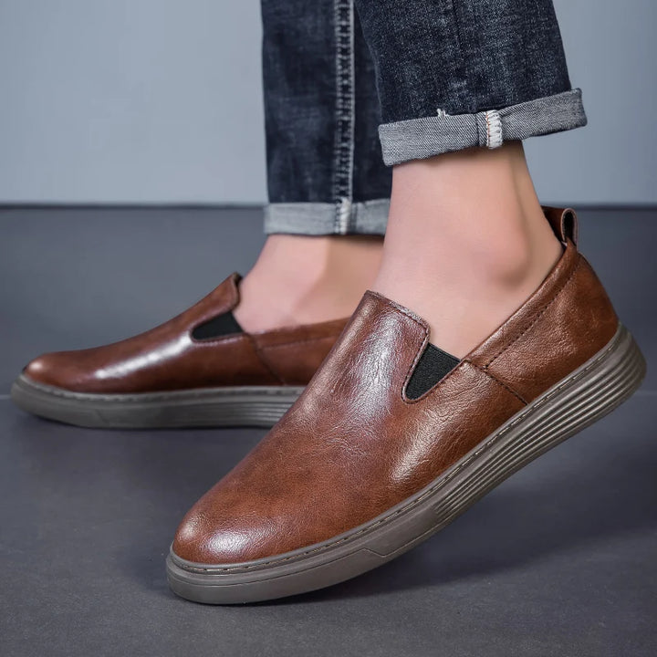 DUKE LEATHER SLIP-ON SHOES